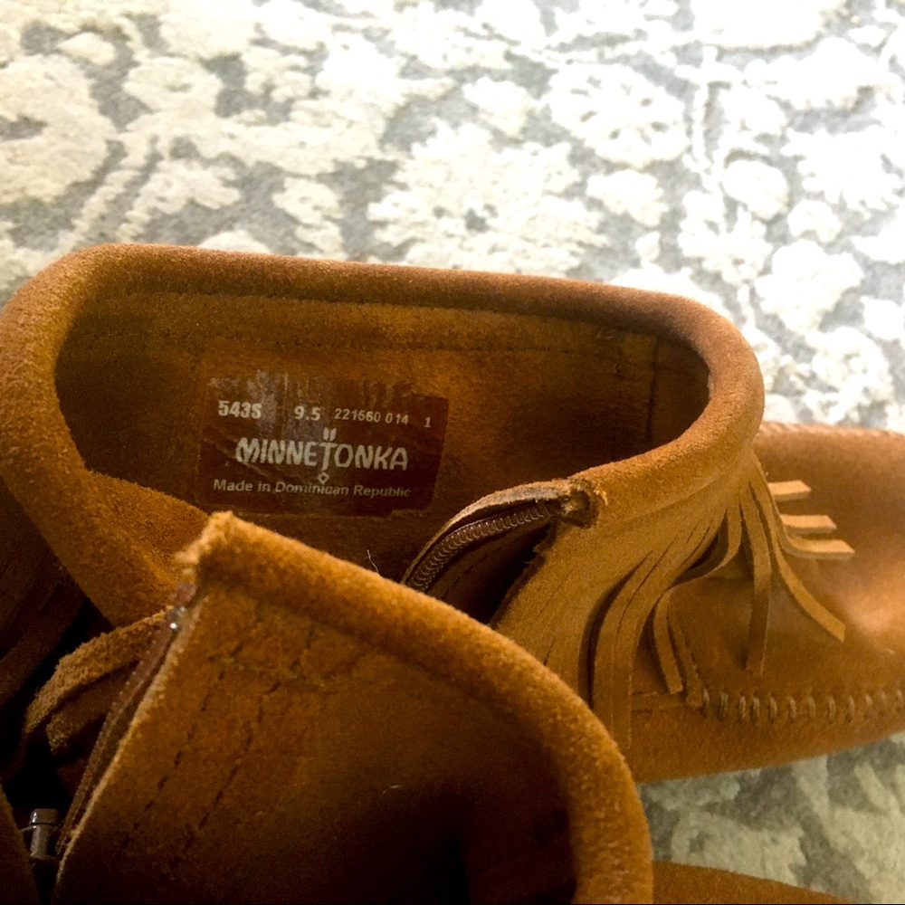 Minnetonka moccasins cognac